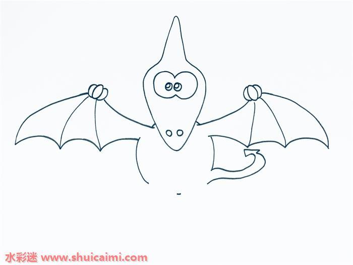 霸气翼龙怎么画 翼龙简笔画简单易画彩色