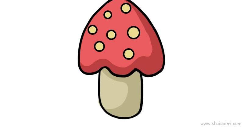 花蘑菇儿童画怎么画 花蘑菇简笔画好看
