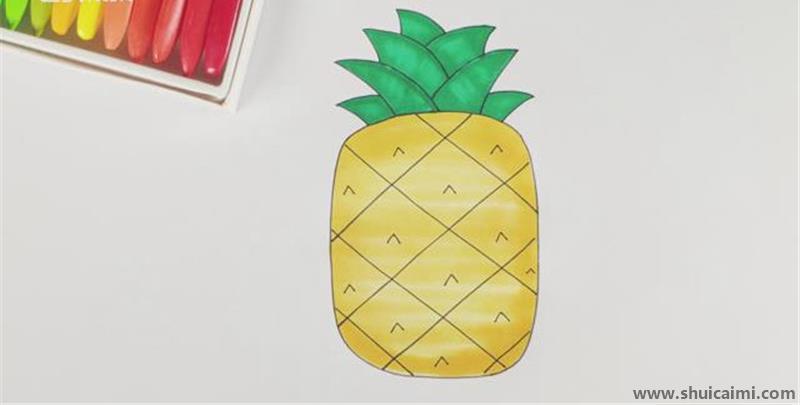 菠萝儿童简笔画怎么画 菠萝儿童画画法