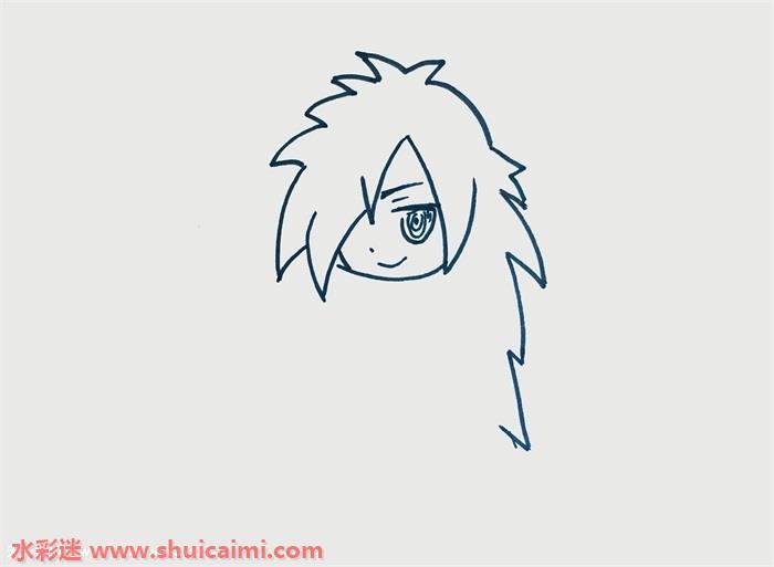 宇智波斑卡通动漫简笔画步骤图