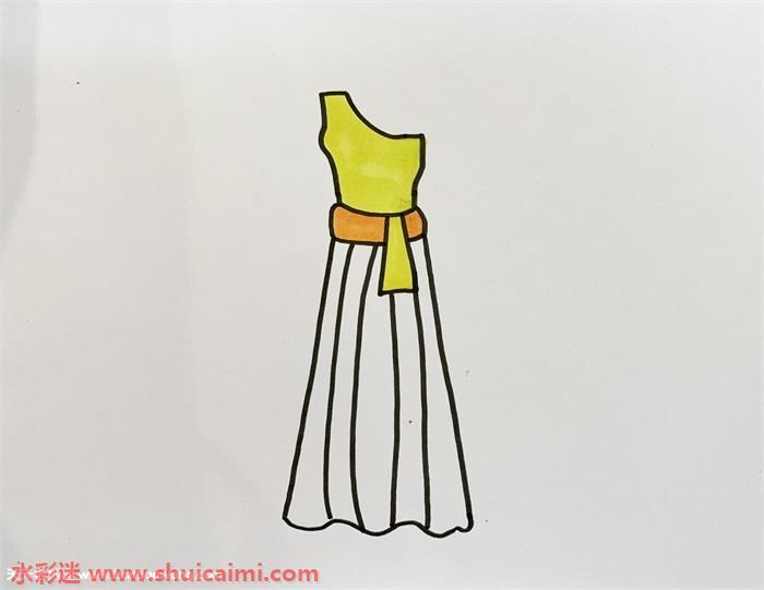 长裙子怎么画 长裙子简笔画画法