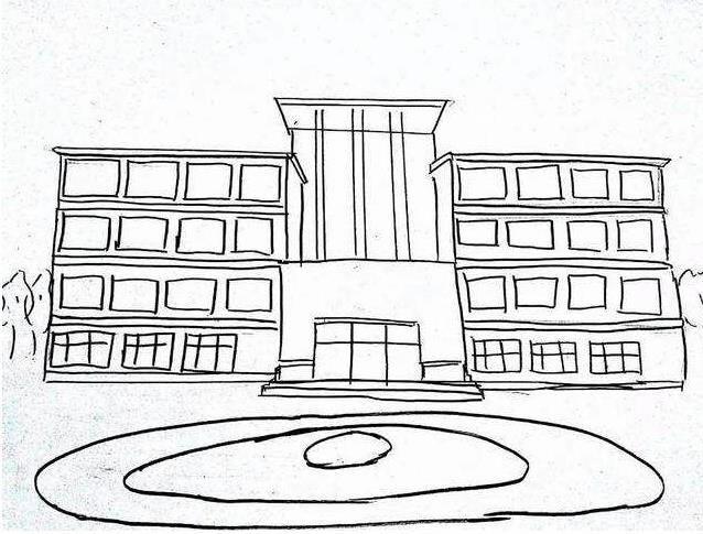 我的学校简笔画 我的学校简笔画四年级