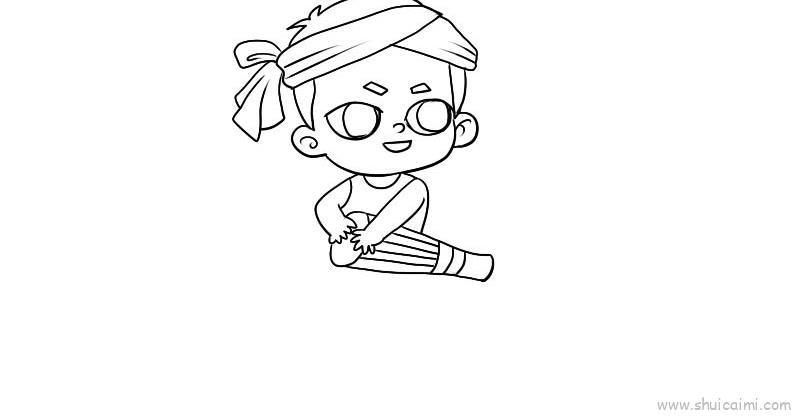 少数民族打鼓儿童画怎么画 少数民族打鼓简笔画图片大全