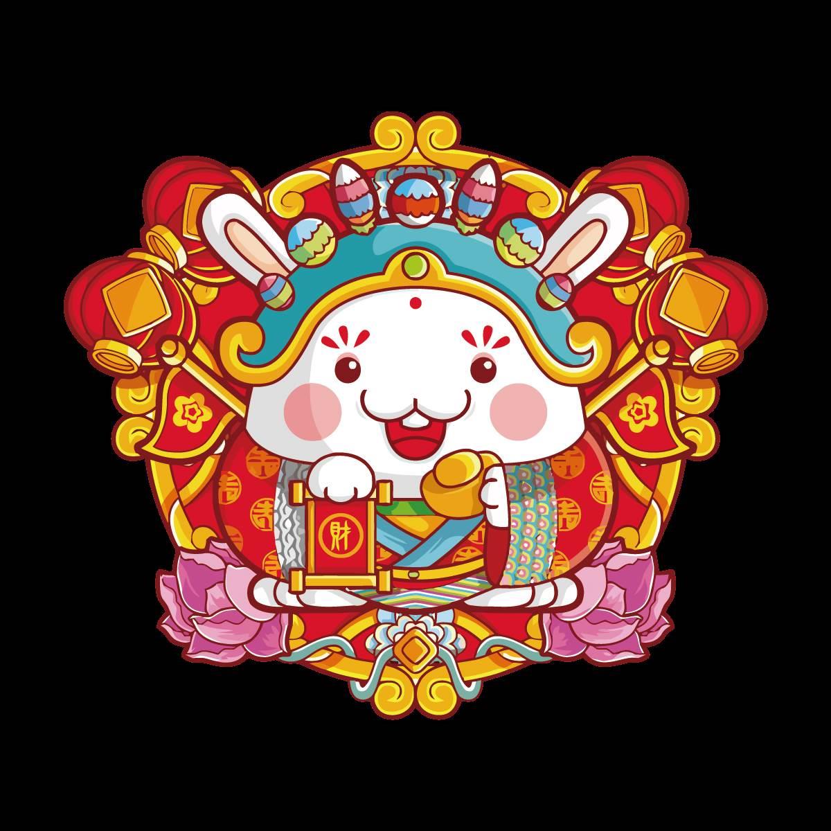 2023小兔子拜年简笔画图片 新年小兔子简笔画