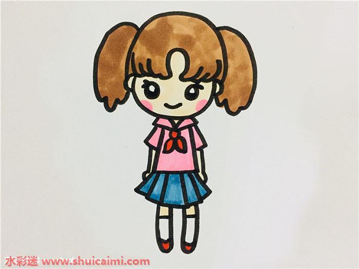 马尾辫女孩怎么画 马尾辫女孩简笔画漂亮卡通