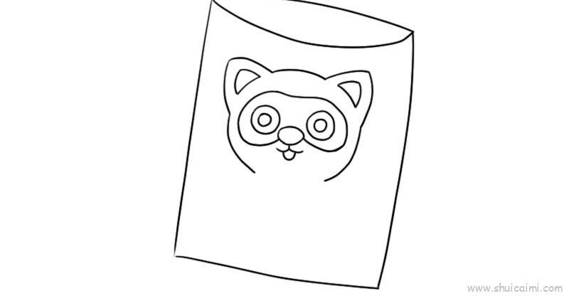 浣熊红包儿童画怎么画 浣熊红包简笔画好看