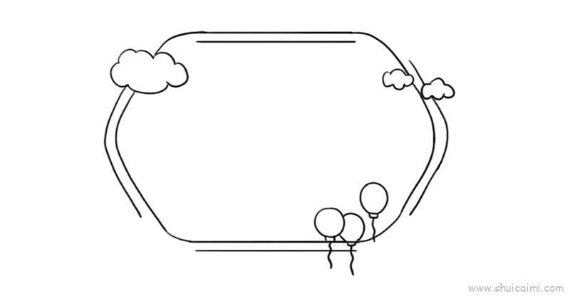 元旦气球边框儿童画怎么画 元旦气球边框简笔画步骤