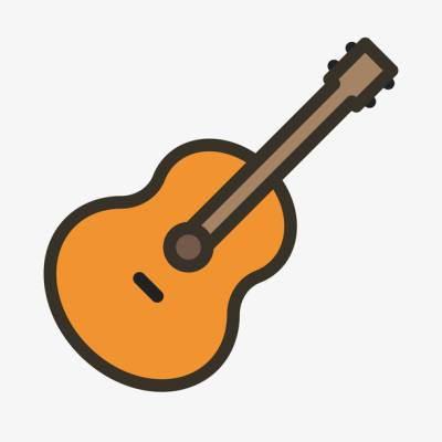 吉他简笔画 吉他简笔画带颜色