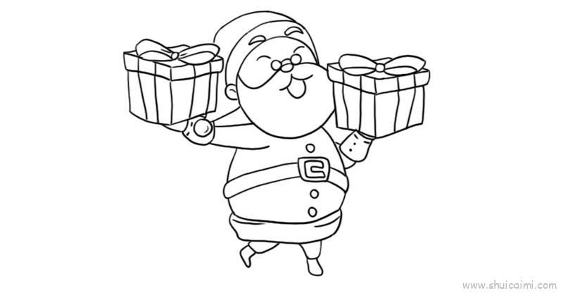 圣诞老人送礼物儿童画怎么画 圣诞老人送礼物简笔画顺序