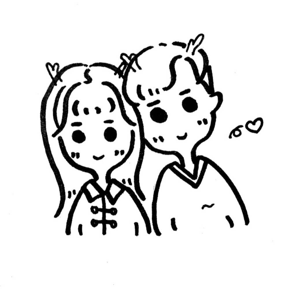 简笔画情侣 简笔画情侣小人