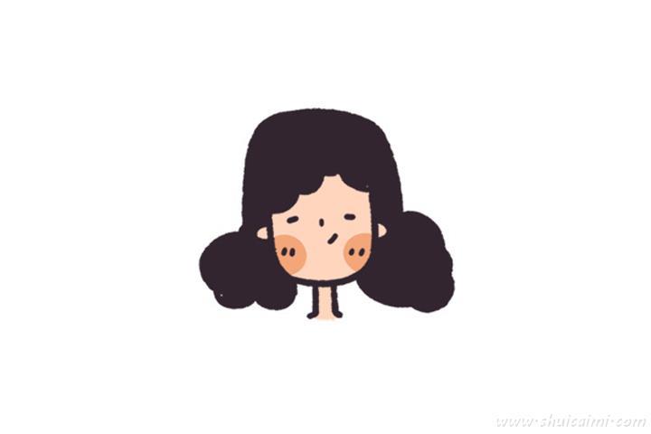 小女孩头像怎么画 小女孩头像简笔画步骤图