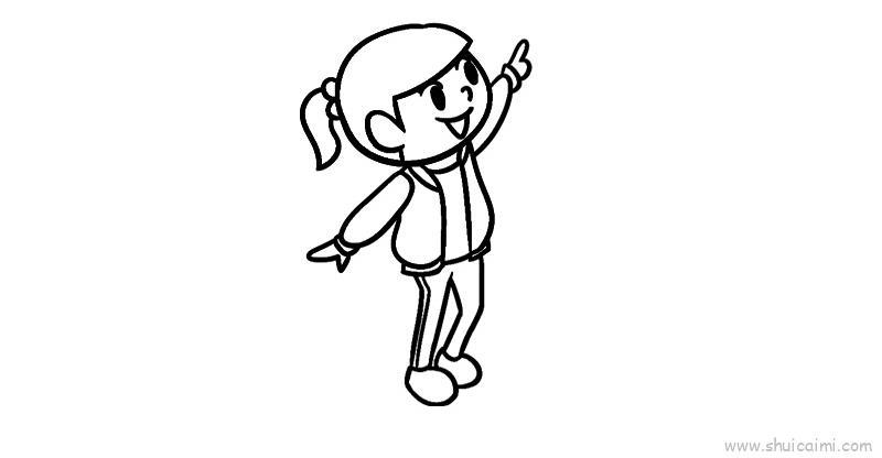 小女孩儿童画怎么画 小女孩简笔画顺序