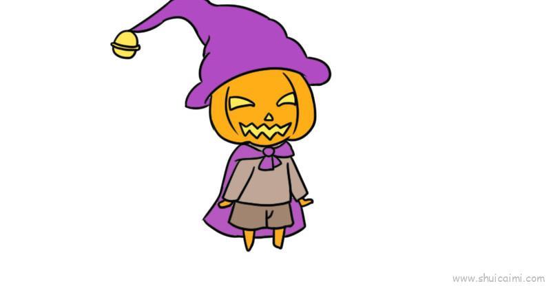 万圣节可爱人物儿童画怎么画 万圣节可爱人物简笔画图片大全