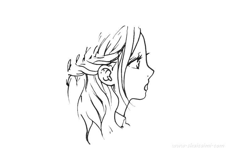 动漫风女孩侧脸怎么画 动漫风女孩侧脸简笔画画法