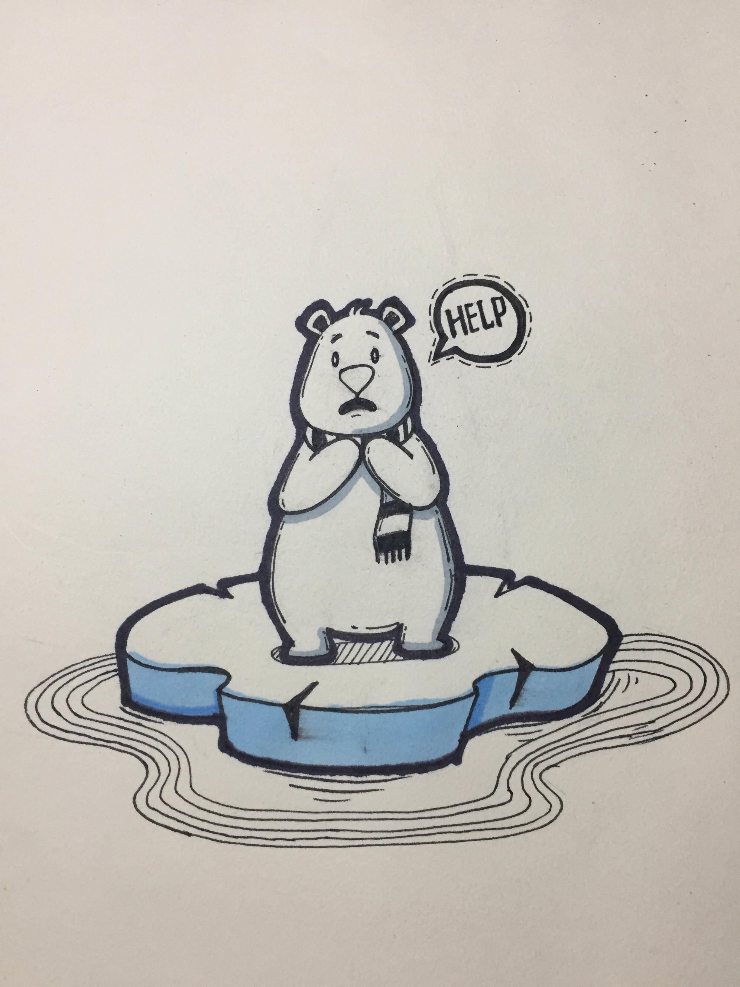 北极熊简笔画图片大全 北极熊简笔画图片大全彩色