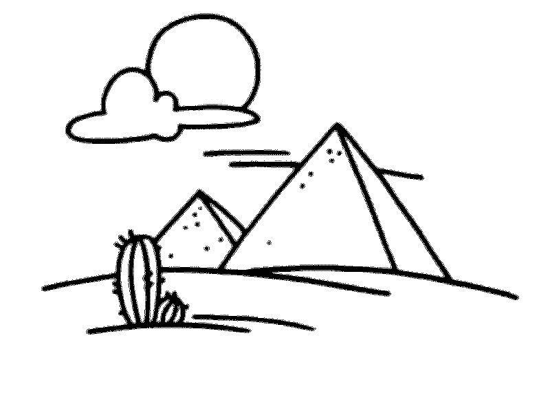 金字塔简笔画 金字塔简笔画图片大全彩色