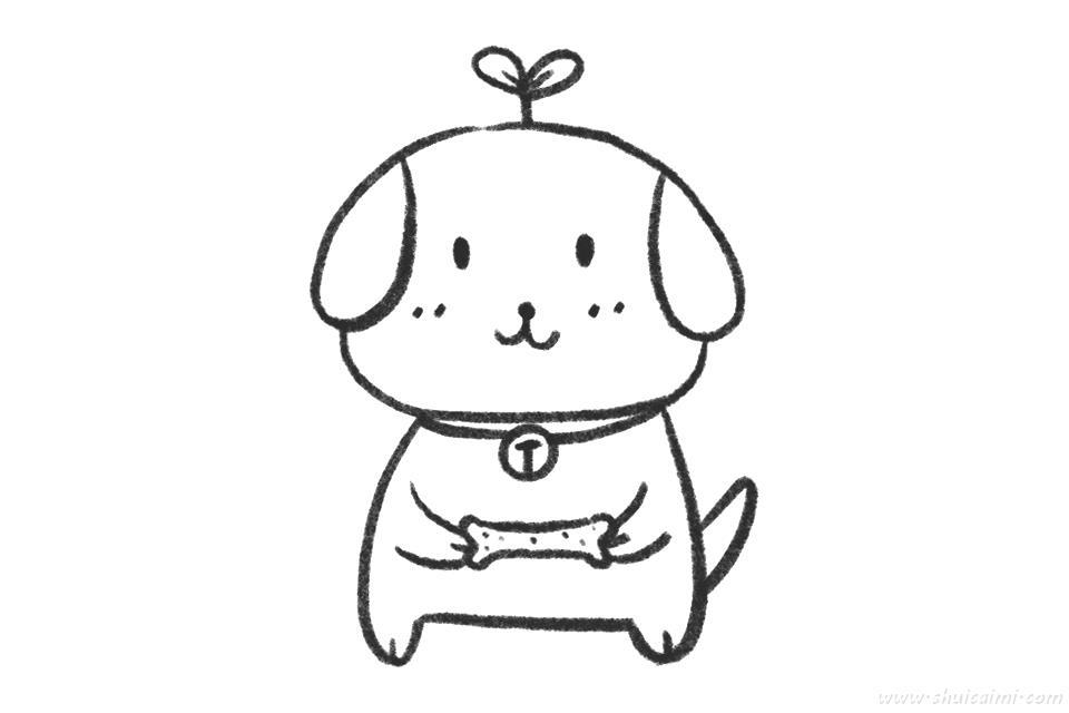 小狗怎么画 小狗简笔画简单又漂亮彩色