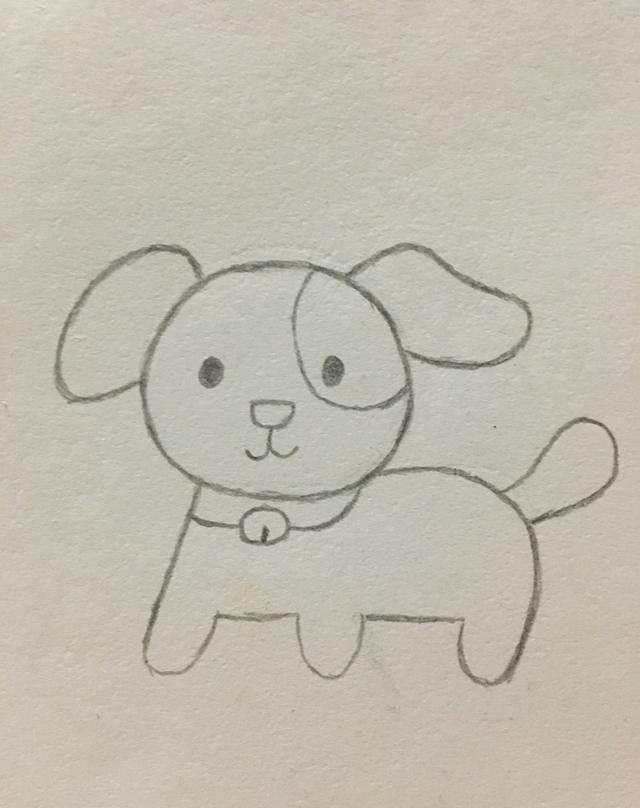 狗狗简笔画 狗狗简笔画简单又漂亮