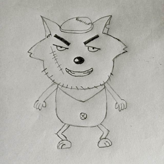 灰太狼简笔画 灰太狼简笔画可爱