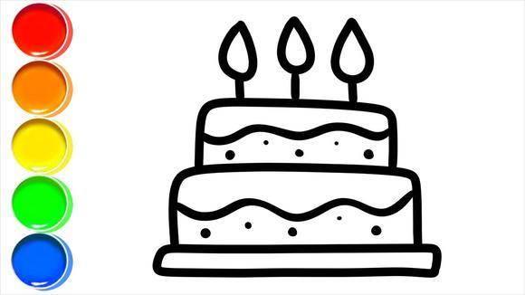 简笔画蛋糕 简笔画蛋糕图片彩色