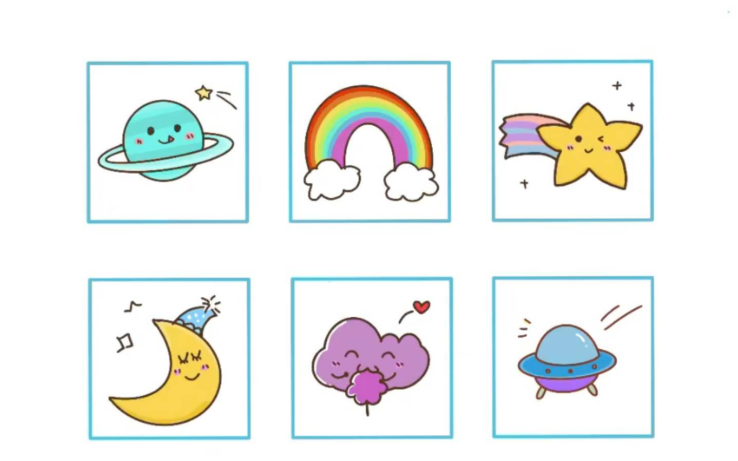 星空简笔画 星空简笔画马克笔