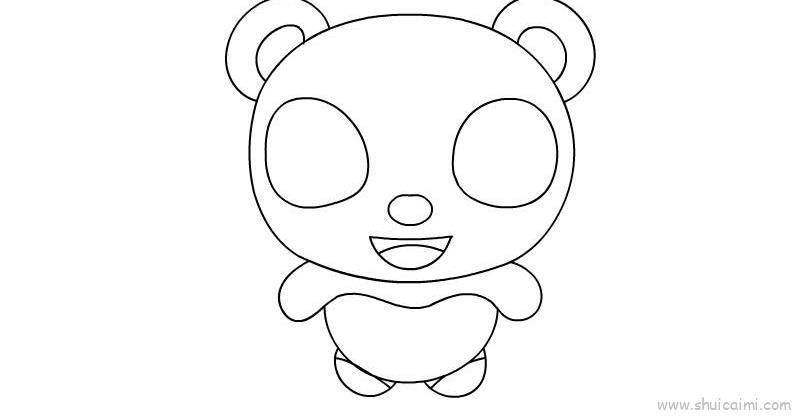 大熊猫儿童画怎么画 大熊猫简笔画画法
