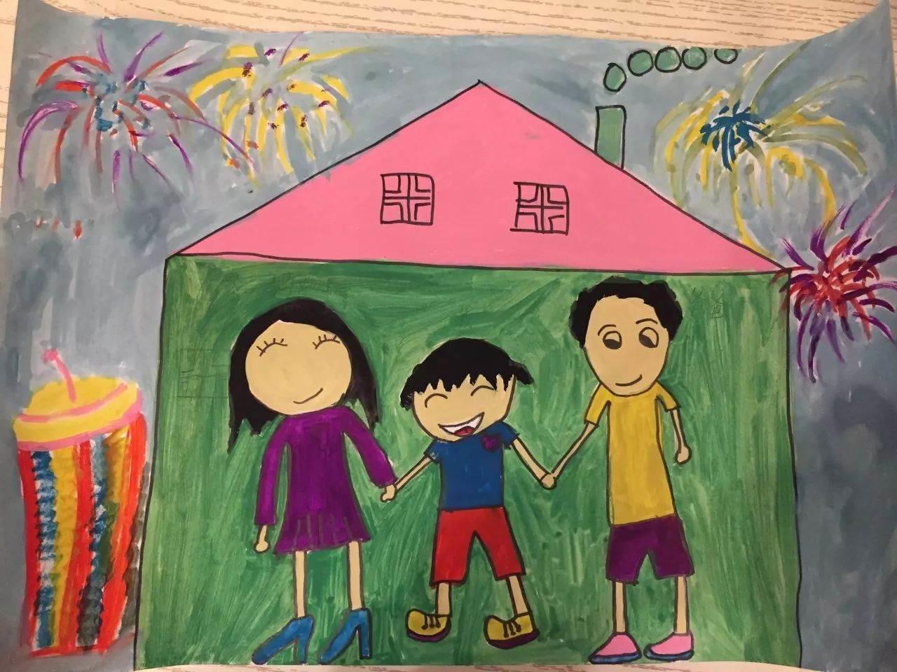 我爱我家简笔画 我爱我家简笔画彩色