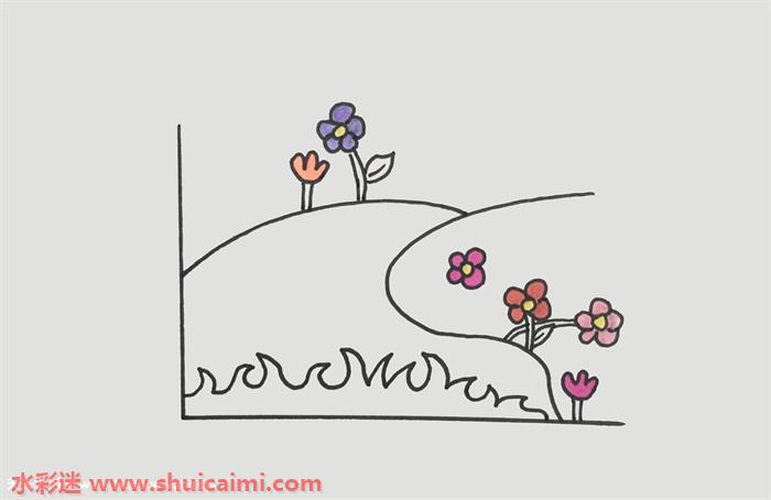 草地怎么画 草地简笔画彩色