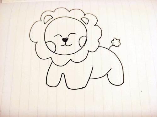 狮子简笔画 狮子简笔画图片彩色