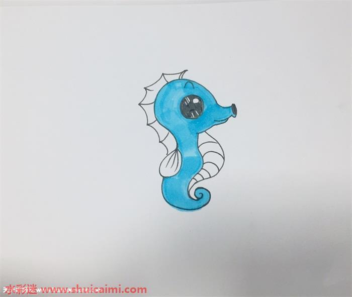 海马怎么画 海马简笔画步骤图