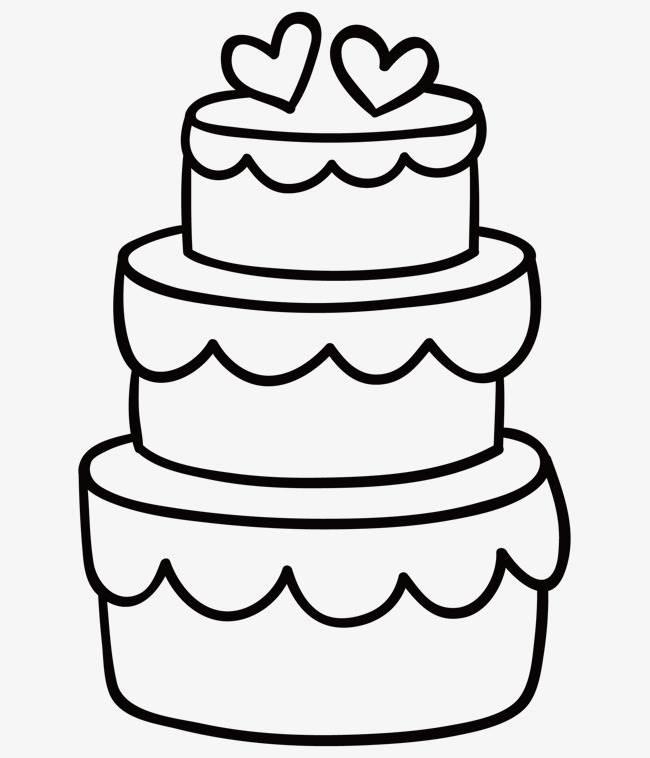 蛋糕图片简笔画 蛋糕图片简笔画涂色