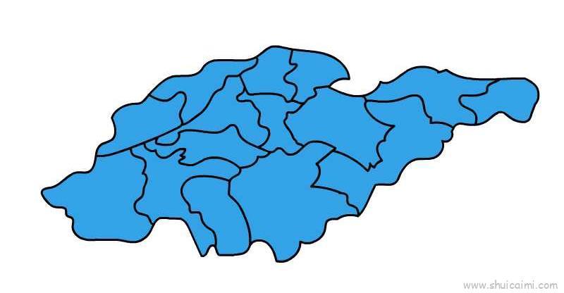 山东地图儿童画怎么画 山东地图简笔画图片大全