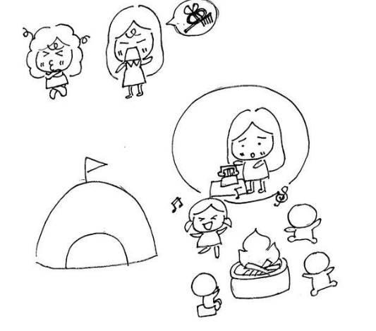 关于母爱的简笔画 关于母爱的简笔画带颜色