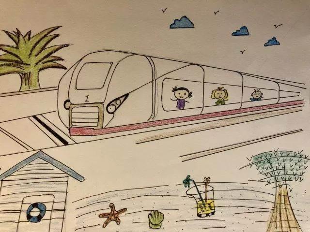 地铁简笔画 地铁简笔画彩色