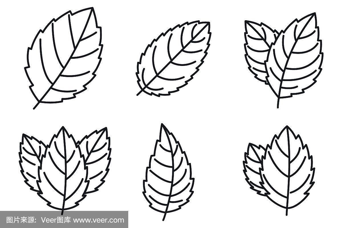 薄荷图标设置轮廓风格