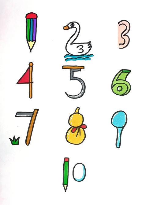 110数字简笔画