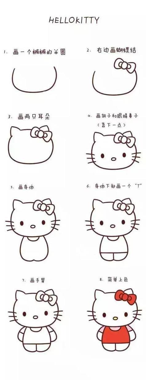 简笔画抖音图文来了跟着抖音学画画美乐蒂动漫萌猫的眼睛悦么