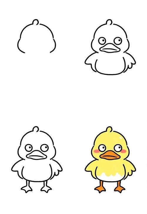 简笔画丑小鸭