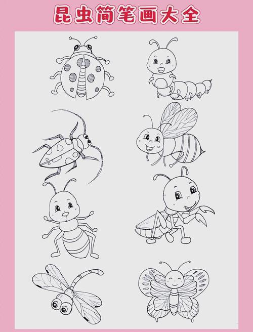 昆虫简笔画大集合