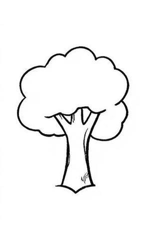 春天发芽的小树简笔画