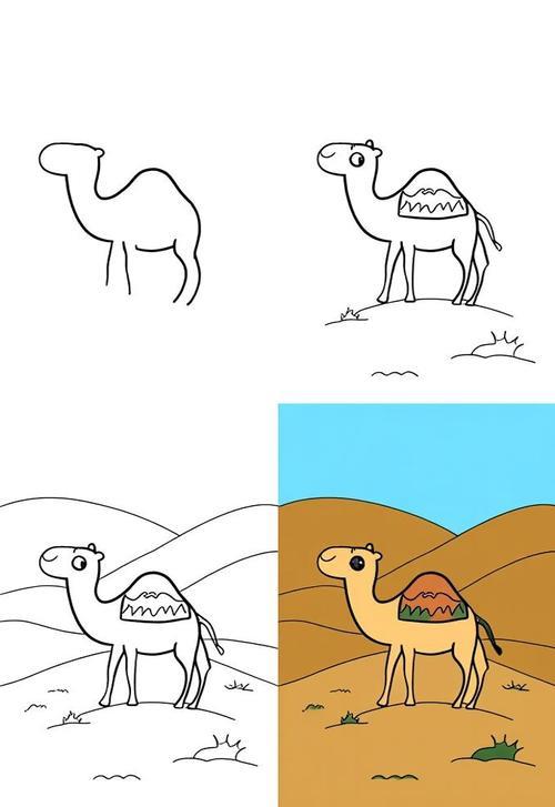 沙漠骆驼简笔画