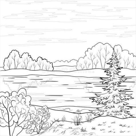 自然公园简笔画