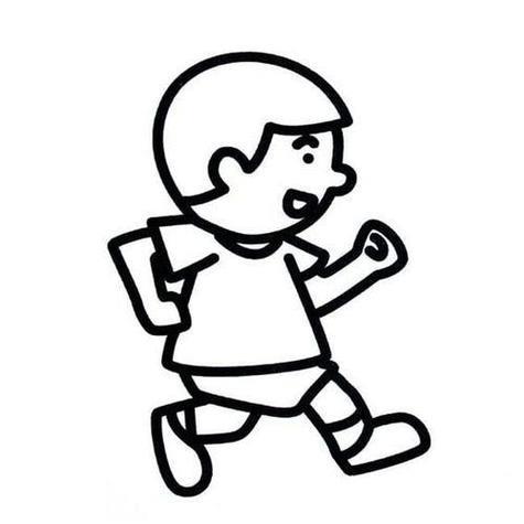 小孩做游戏的简笔画