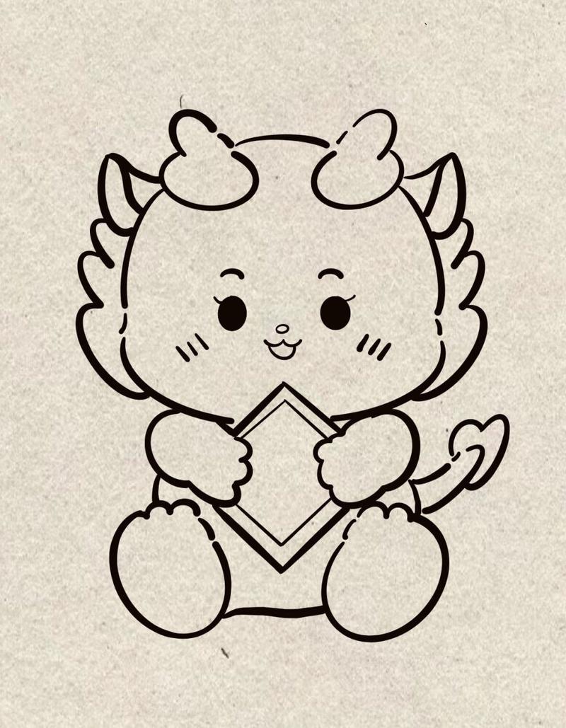 龙怎么画小学生超级简单易学的呆萌福气小龙画一看就懂一画就灵