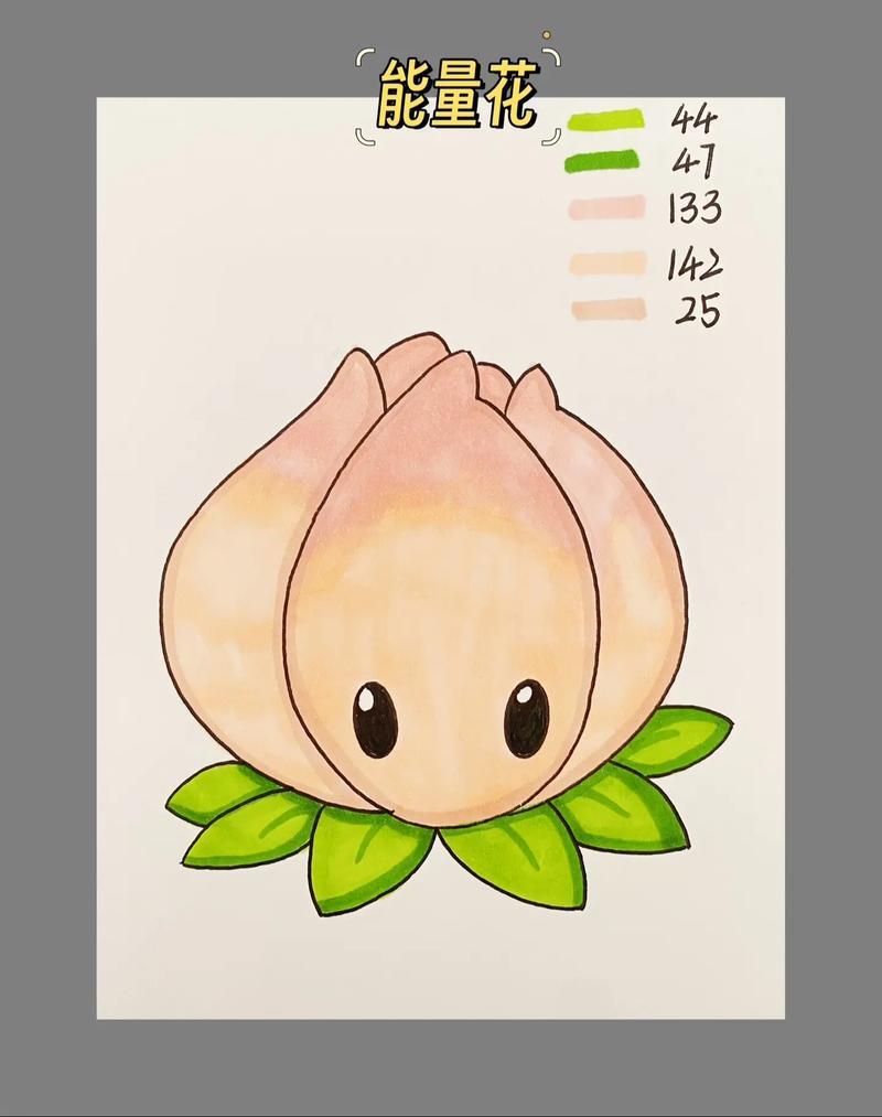 超简单植物大战僵尸植物能量花简笔画快跟着一起画起来植物抖