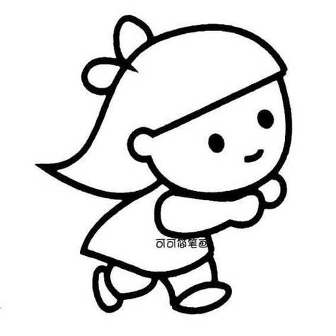 小孩strong简笔画人物strong女孩儿童画人物女孩简笔画