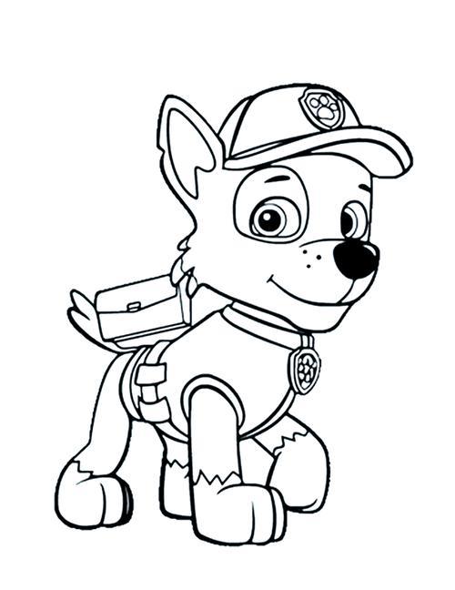 汪汪队手绘线稿上色素材