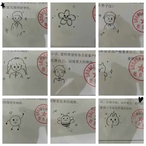 期末评语简笔画