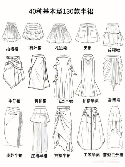 半裙连衣裙款式图合集130款半裙136款连衣裙
