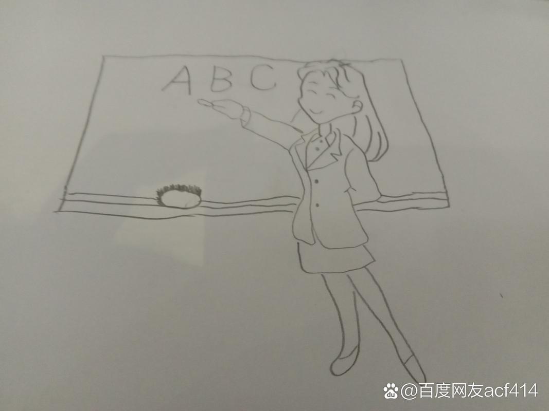 简笔画英语老师